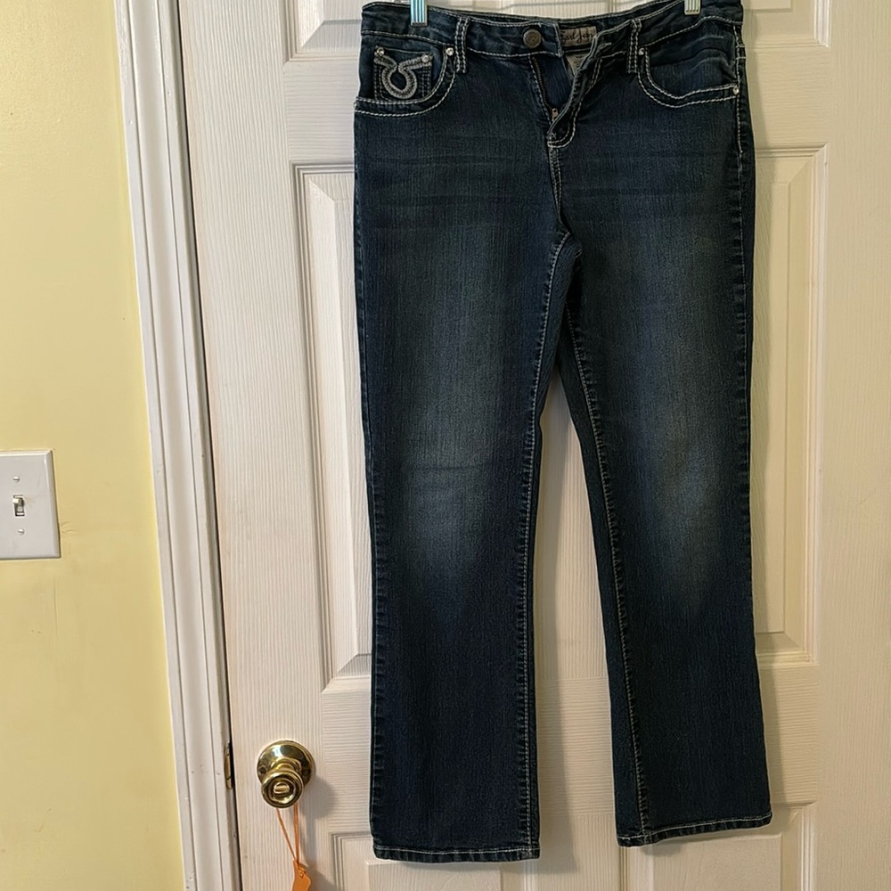 Earl Jeans Women Pre-washed Stretch with Embellished Button down pockets 10P